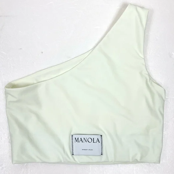 Alohas Manola Asymmetrical Shoulder Naked Top Bra Avorio - Picture 4 of 12